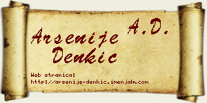 Arsenije Denkić vizit kartica